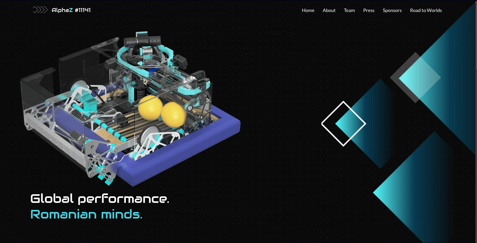 AlphaZ Robotics Team — business web design project by Northline Web Studio